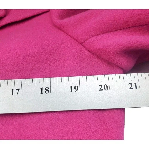 Giacca Wool Blend Jacket Coat Womens Large Belt Button Up Pockets Winter Casual - Picture 6 of 8